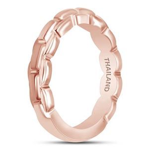JAI By John Hardy Rose Gold Plated  Sterling 925 Colored Box Chain Band Ring 9